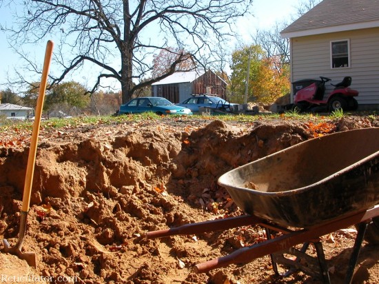 Digging a hole in my back yard
