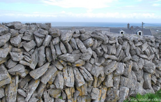 Stone wall on Inishmaan, Aran Islands, Galway Bay